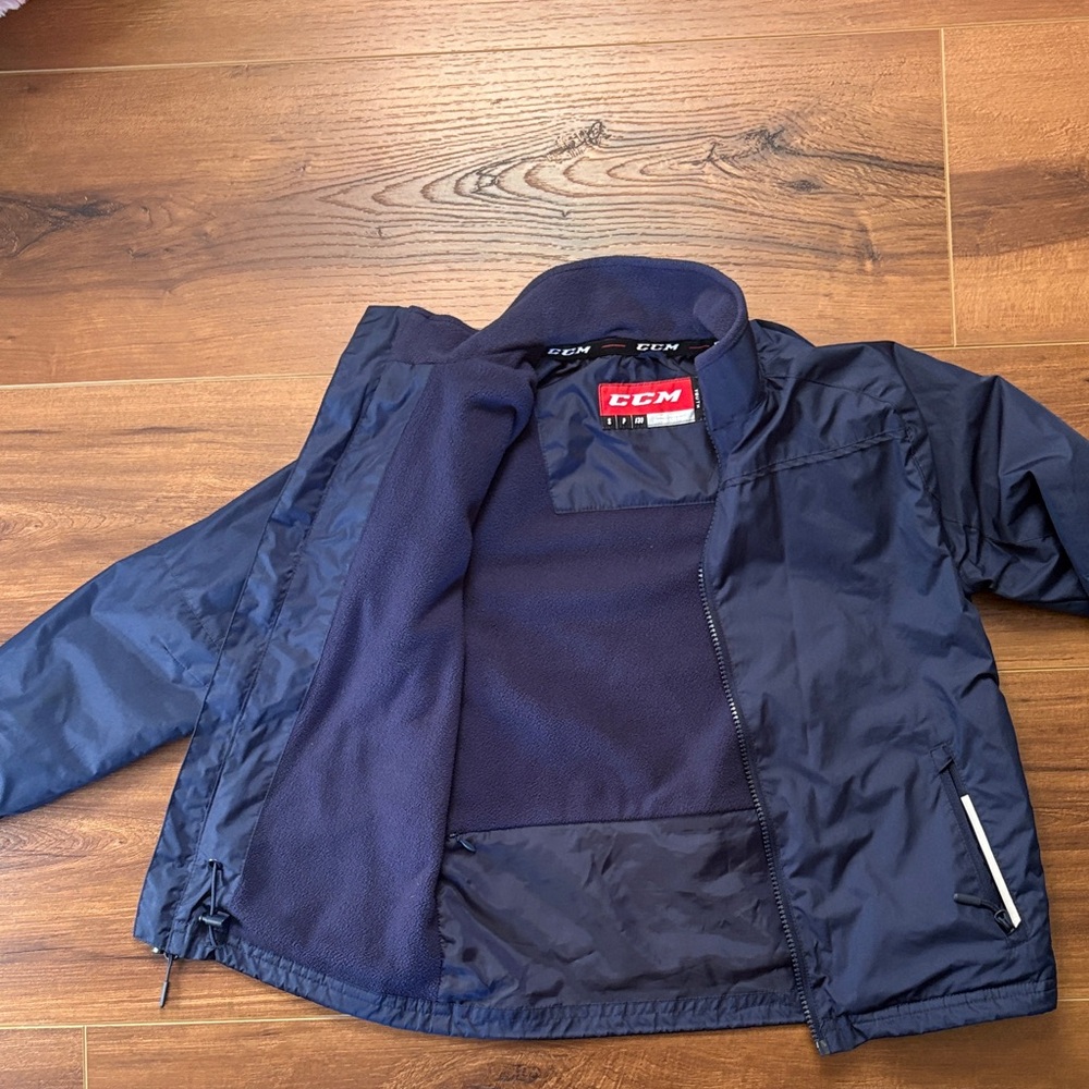 CCM Navy Sports Pants with White Logo - Picture 4 of 6